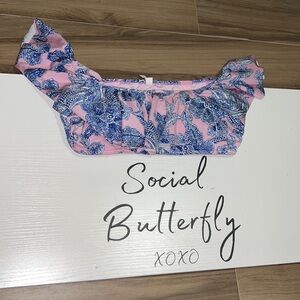 VS MULTI COLOR PINK AND BLUE BIKINI TOP